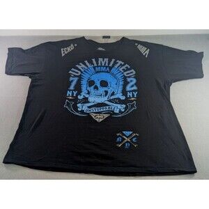 Echo Unltd MMA by Ecko Unlimited Short Sleeve Graphic Tee Black Mens XL (31x26)